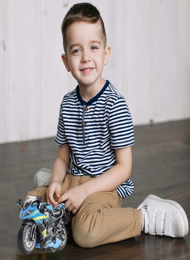 FEXXA لعبة دراجة نارية للشرطة من FEXXA - ألعاب دراجات نارية تعمل بالسحب للخلف، هدية صغيرة مع موسيقى وإضاءة، لعبة دراجات نارية لاتيه للأطفال الأولاد من سن 3 إلى 8 سنوات [متعددة الألوان] (دراجة رياضية جديدة - برتقالي) - Image 4